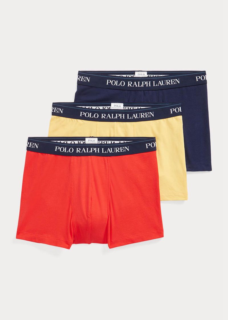 Calzoncillos Polo Ralph Lauren Hombre Classic Stretch Cotton Trunk 3-Pack Chile Rojas BYARG-2819